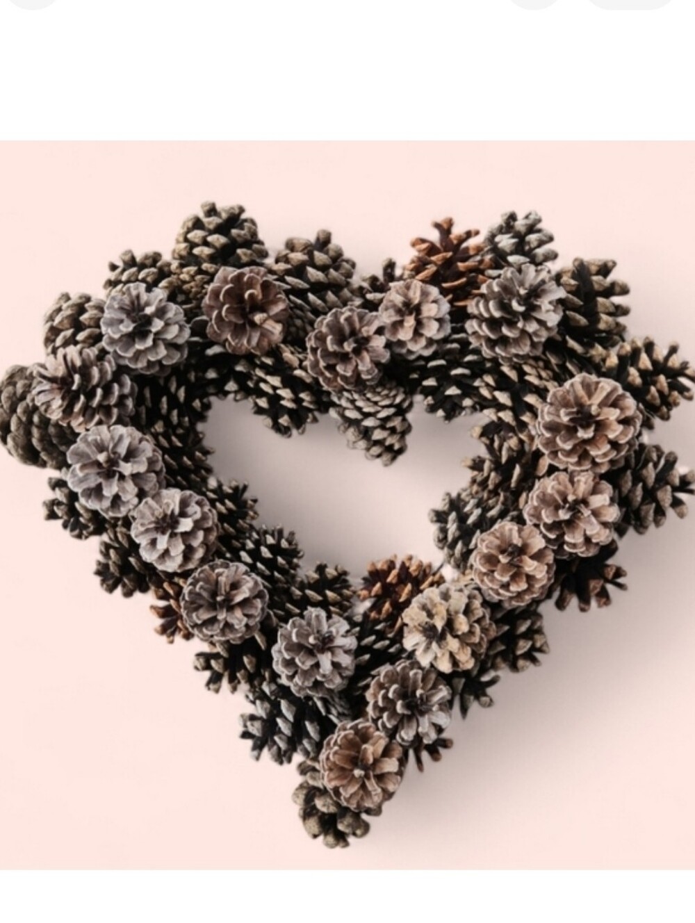 Rustic Pinecone Valentine's Day Wreath